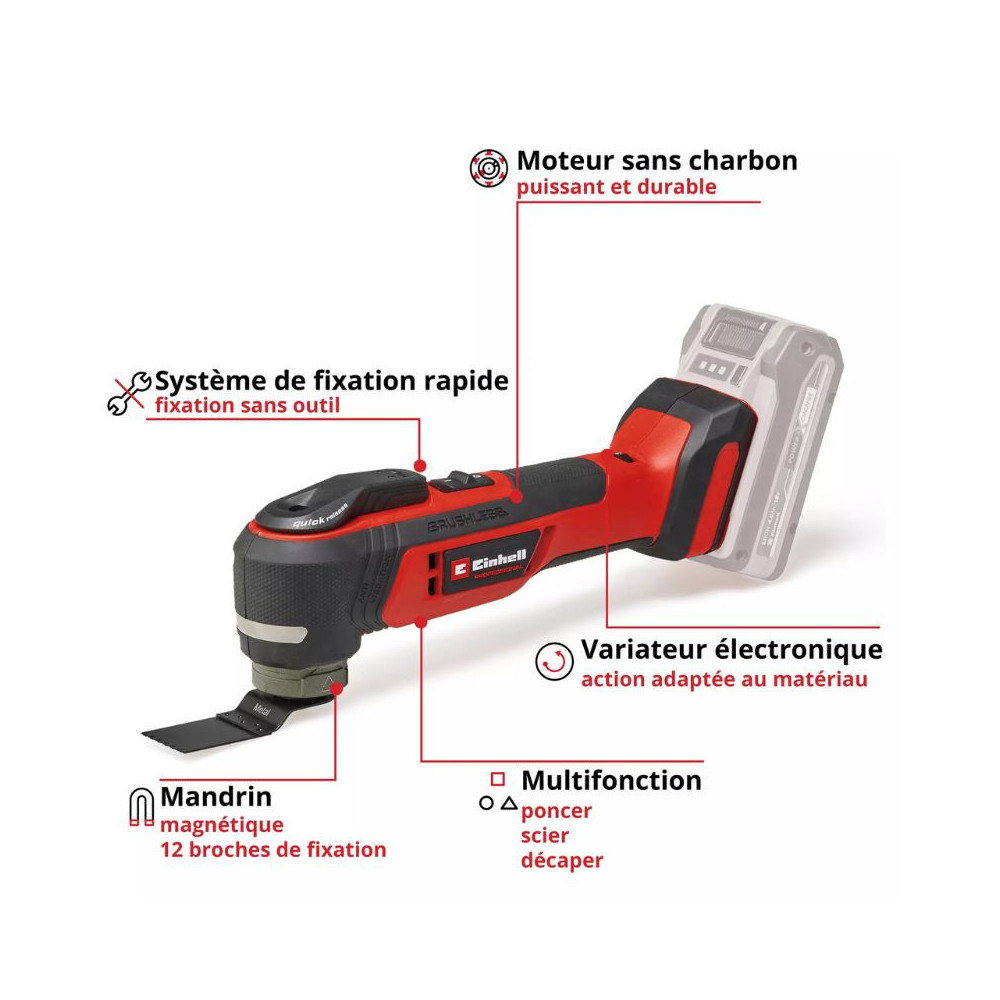 Outil multifonctions 18V tp mg 18 li bl solo Einhell 4465190
