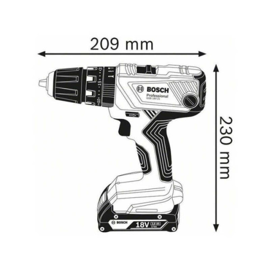 Perceuse a percussion 18V professionnal gsb 18V 21 Bosch 0615990M00