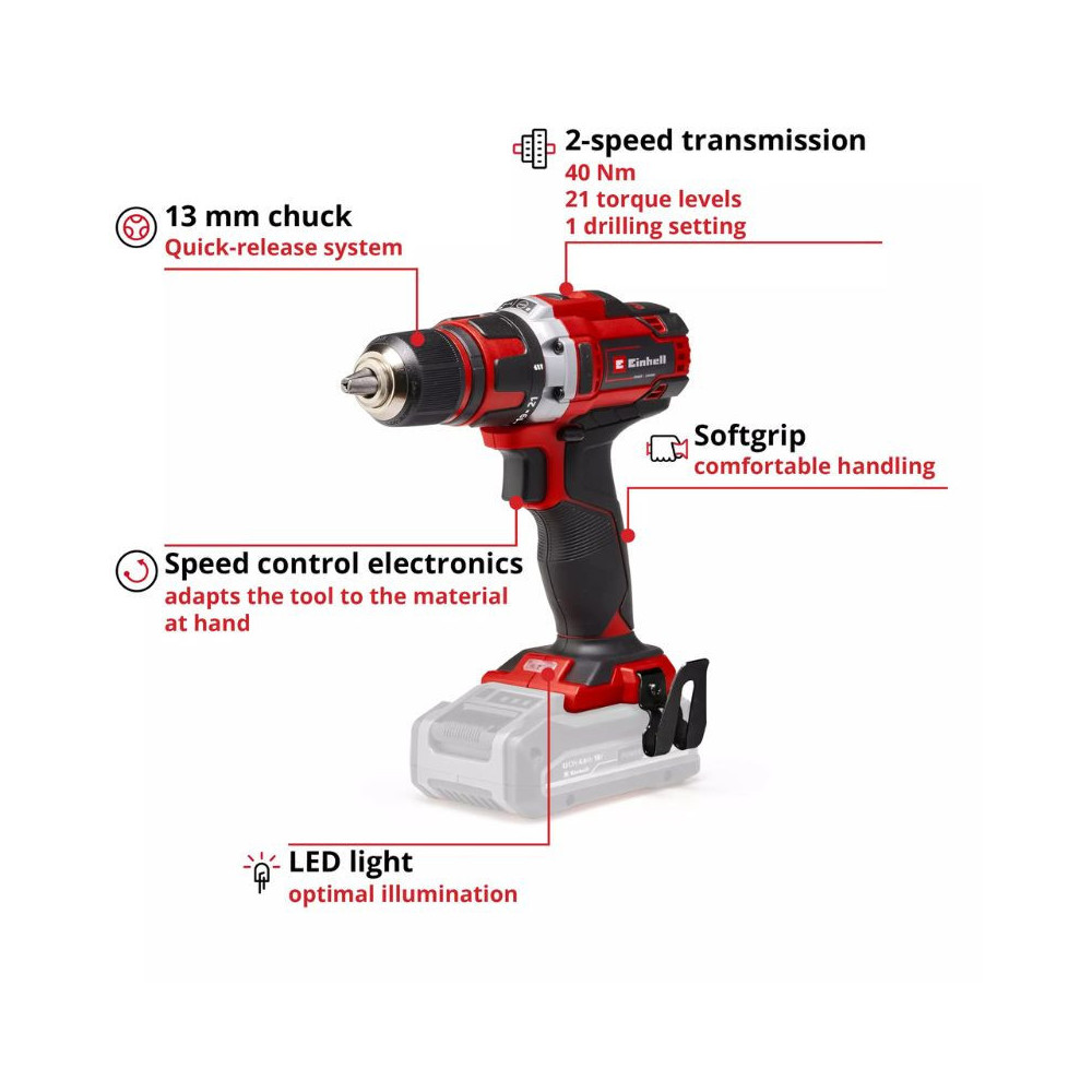 Perceuse 18V te cd 1840 li solo Einhell 4513925