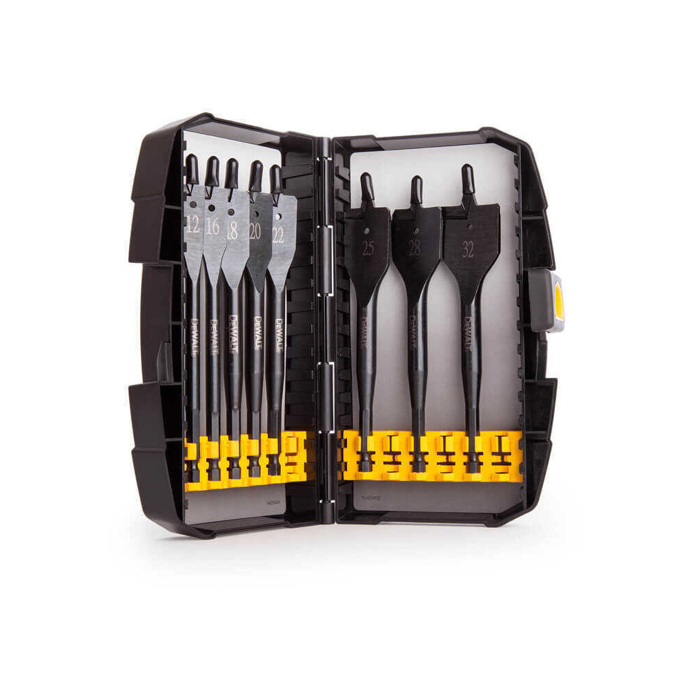 Coffret de 8 meches a bois plates pour perceuse Dewalt DT7943B
