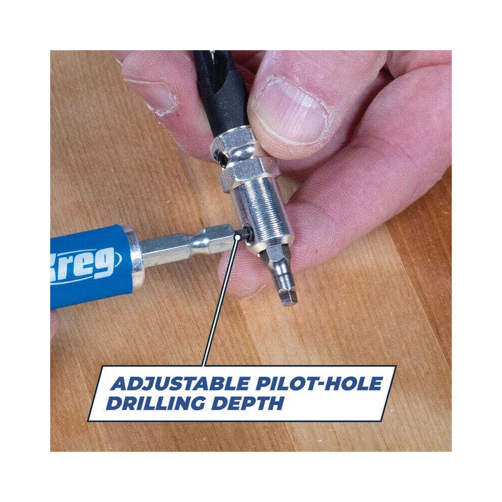 Embout quick flip vis a trous de poche kreg kdrv flip