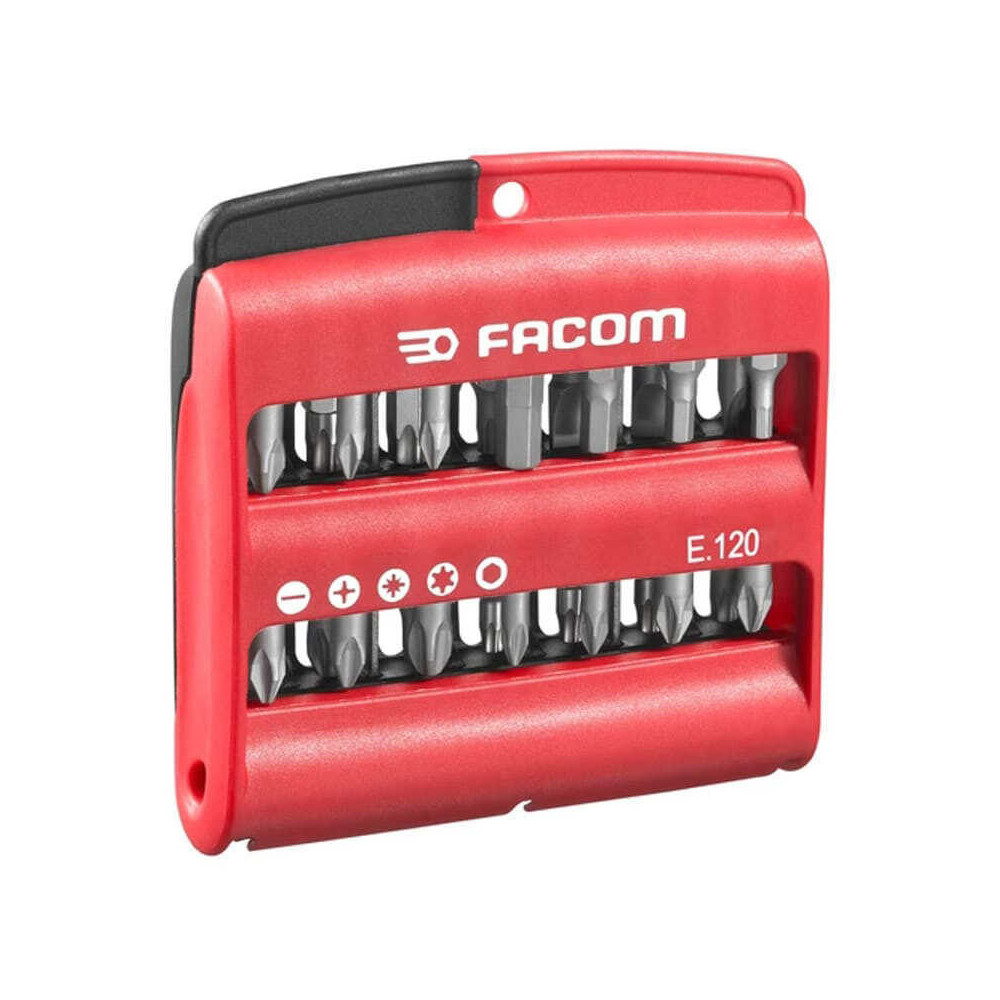 Coffret de 28 embouts de vissage dans etui Facom E120