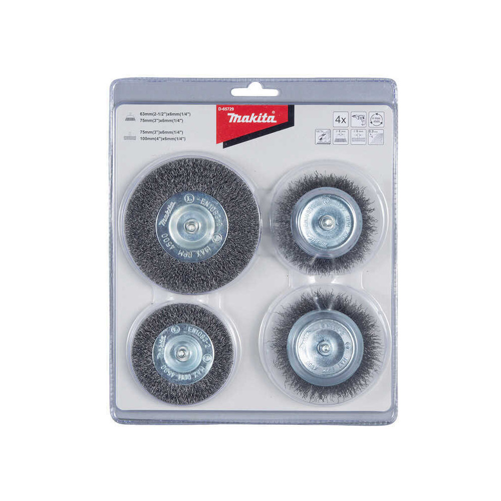 Lot 4 brosses boisseau perceuses Makita d 65729