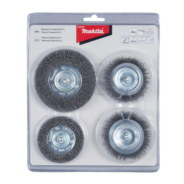 Lot 4 brosses boisseau perceuses Makita d 65729