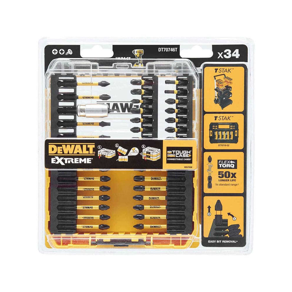 Coffret d embouts de vissage toughcase flextorq 32 pcs Dewalt DT70746T