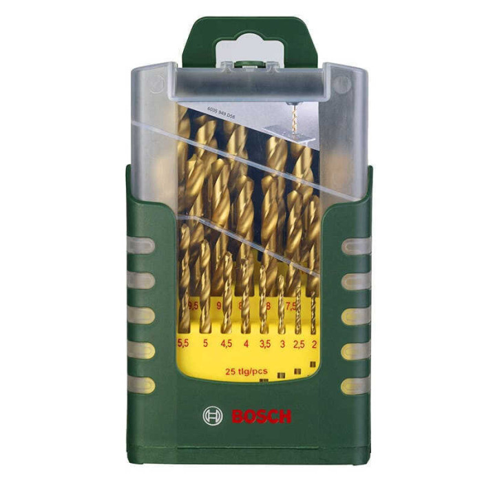 Set de 25 forets a metaux hss titane 1 a 13 mm Bosch 2607017154