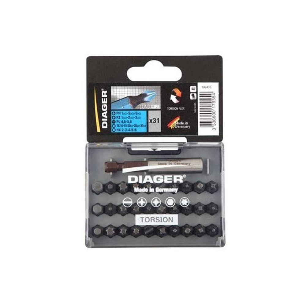 Coffret embouts torsion 31 pcs U643C