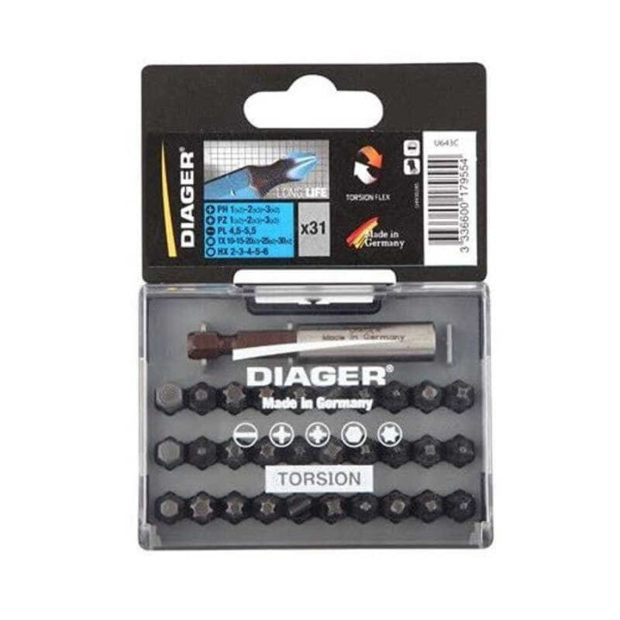 Coffret embouts torsion 31 pcs U643C