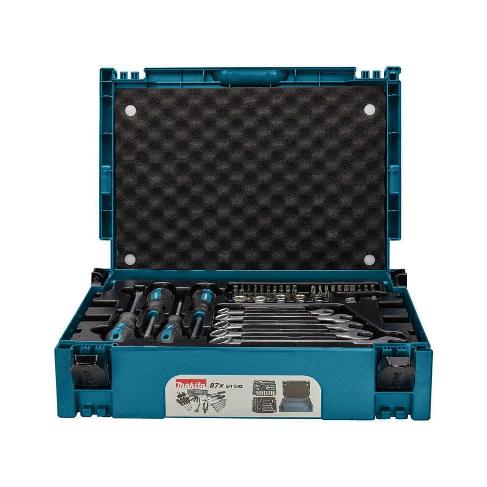 Coffret makpac avec 87 outils a main Makita e 11542