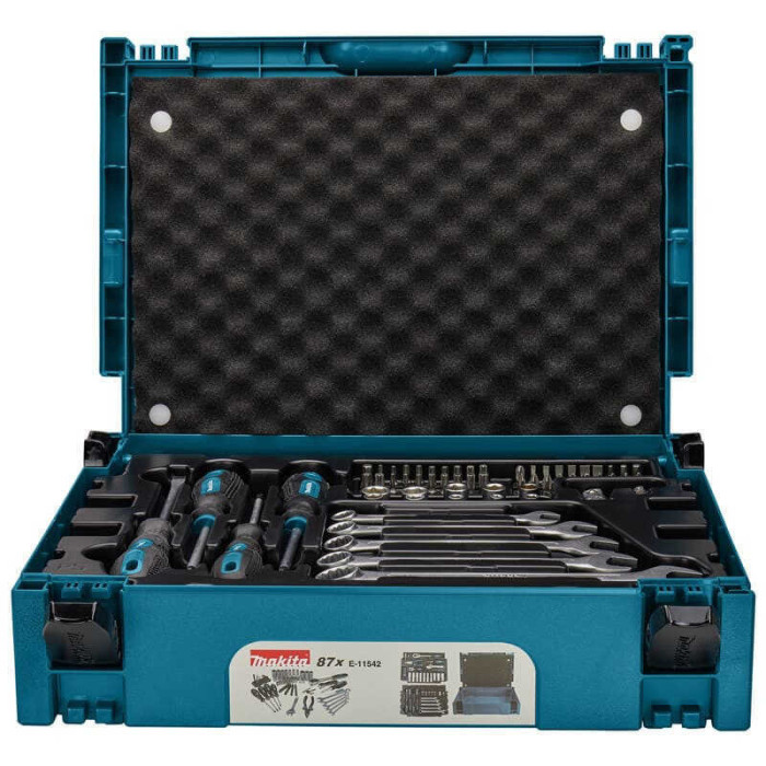 Coffret makpac avec 87 outils a main Makita e 11542