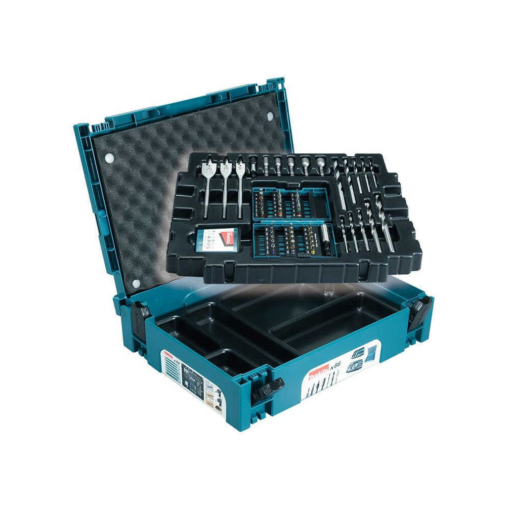 Coffret percage vissage en makpac 66 pcs Makita b 43044