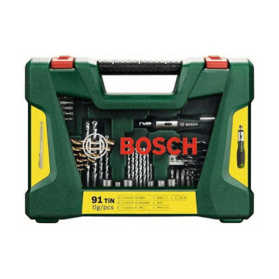 Coffret v line 91 pieces de forets et d embouts tin Bosch Bosch 2607017195