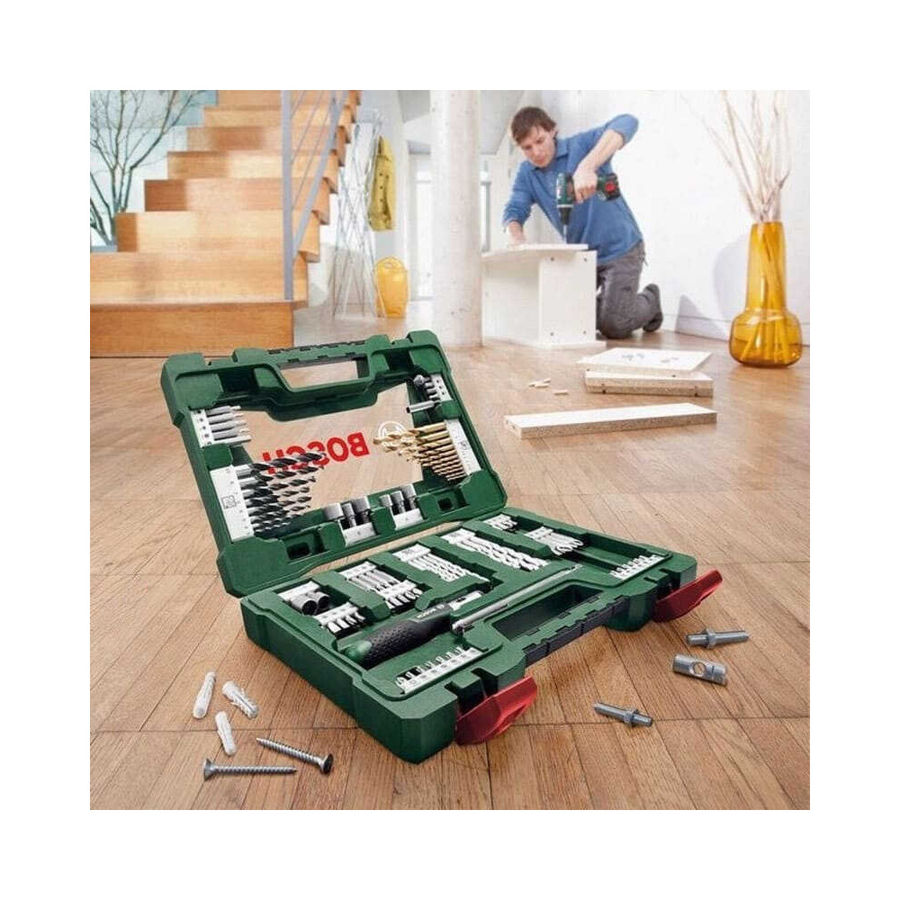Coffret v line 91 pieces de forets et d embouts tin Bosch Bosch 2607017195
