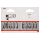 Embout cruciforme 1 4 pz 3 longueur 25 mm lot de 10 Bosch 2607001563