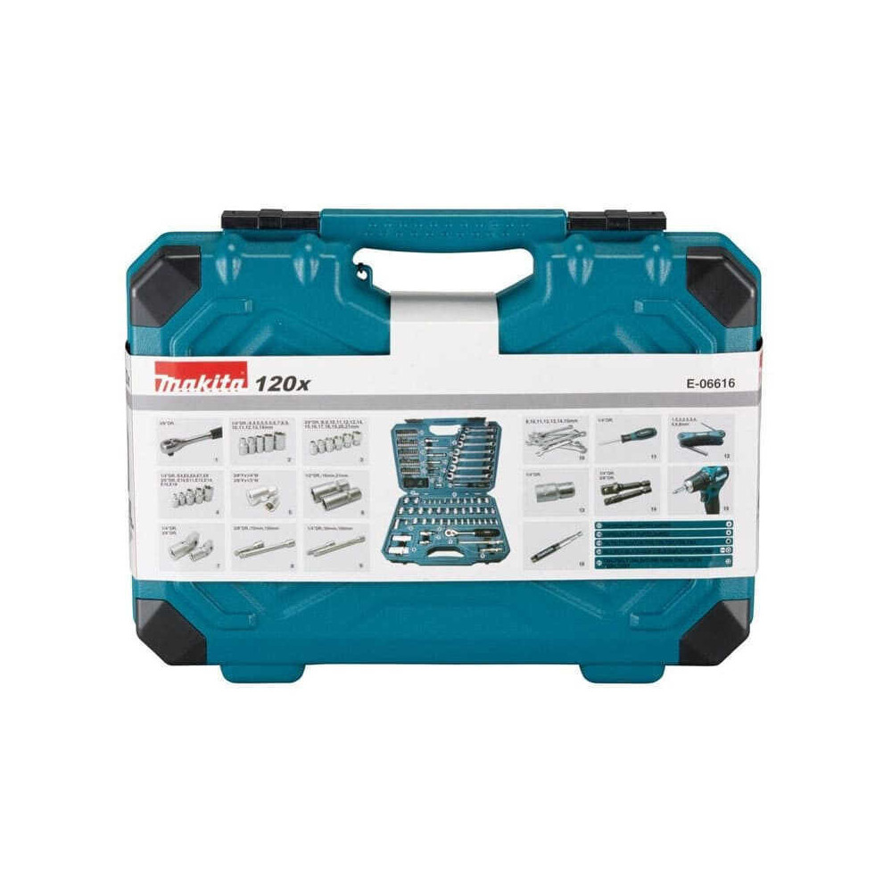 Jeu d outils 120 pieces en valise Makita e 06616