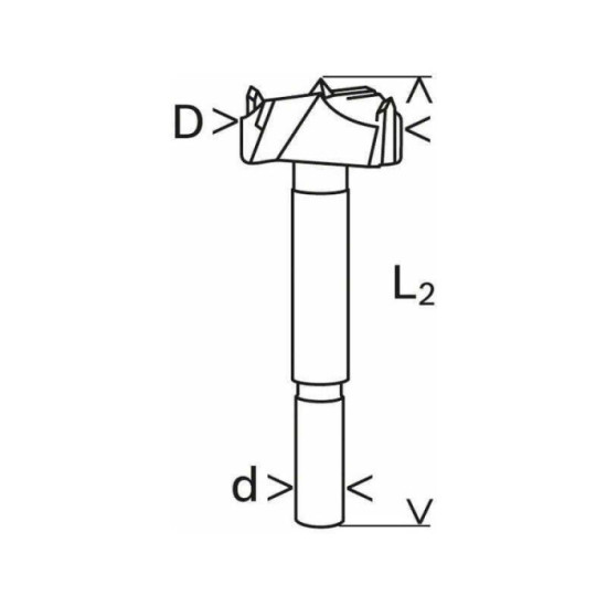 Meche a faconner carbure 36 x 90 mm d 10 mm Bosch 2608597614