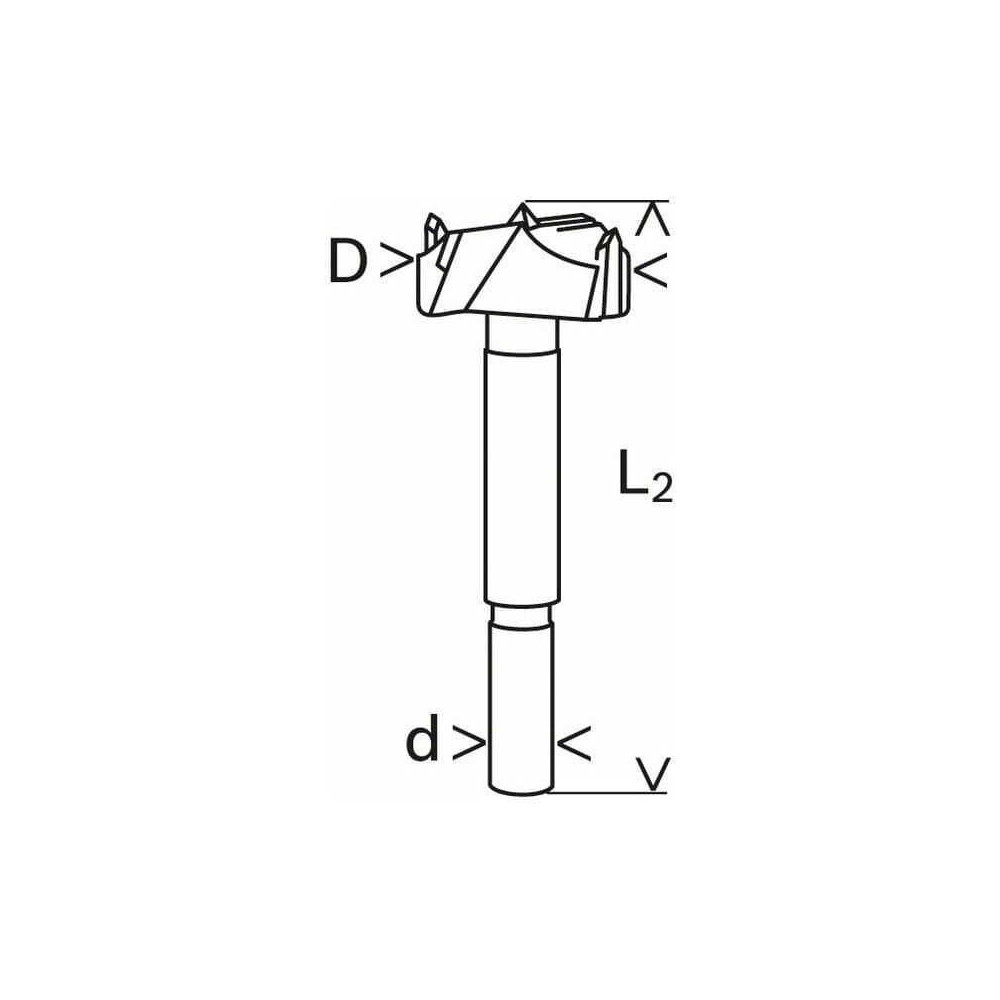 Meche a faconner carbure 36 x 90 mm d 10 mm Bosch 2608597614