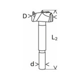 Meche a faconner carbure 36 x 90 mm d 10 mm Bosch 2608597614