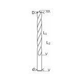 Meches helicoidales a bois standard 24 x 140 x 210 mm d 13 mm Bosch 2608597205