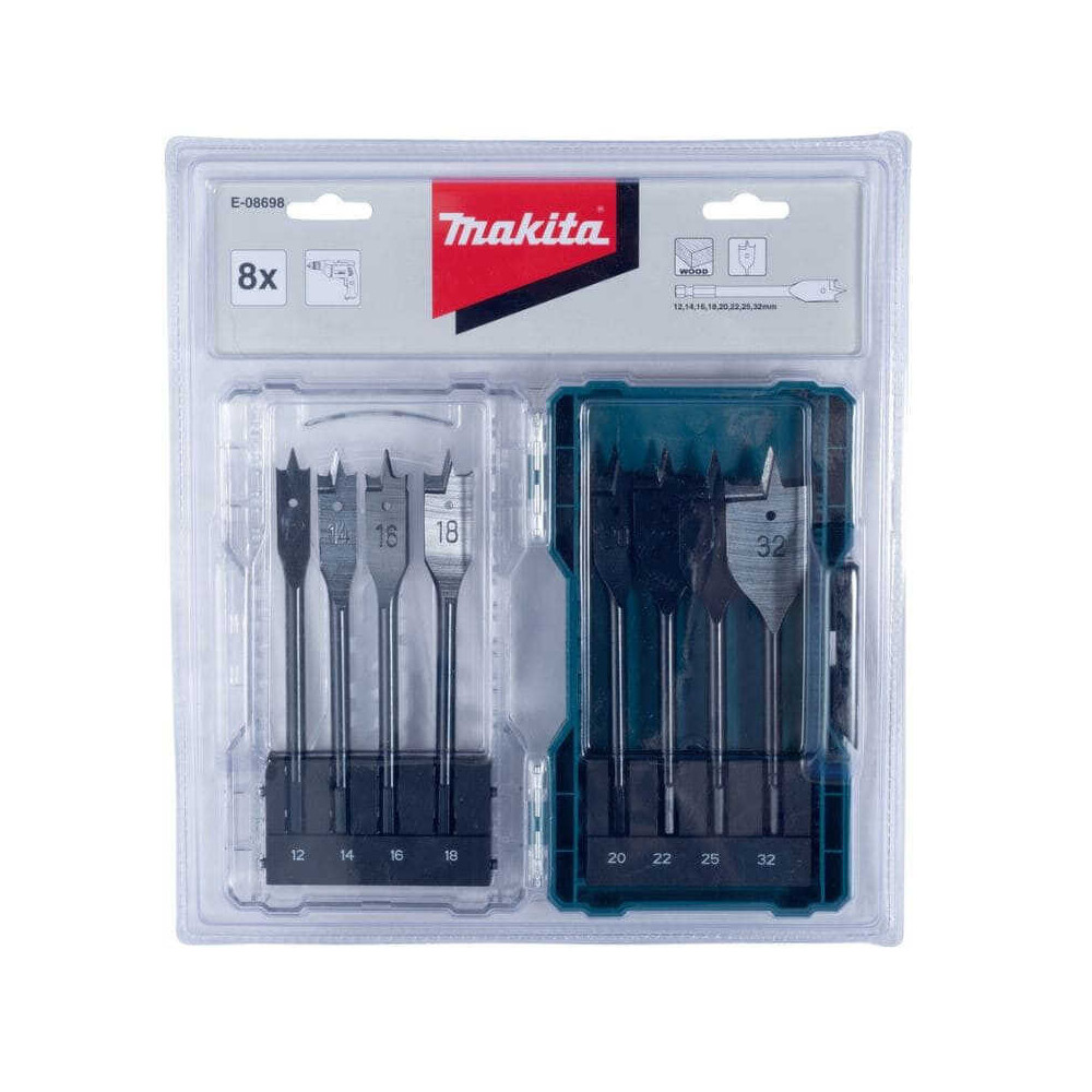 Coffret 8 meches plates a bois Makita e 08698