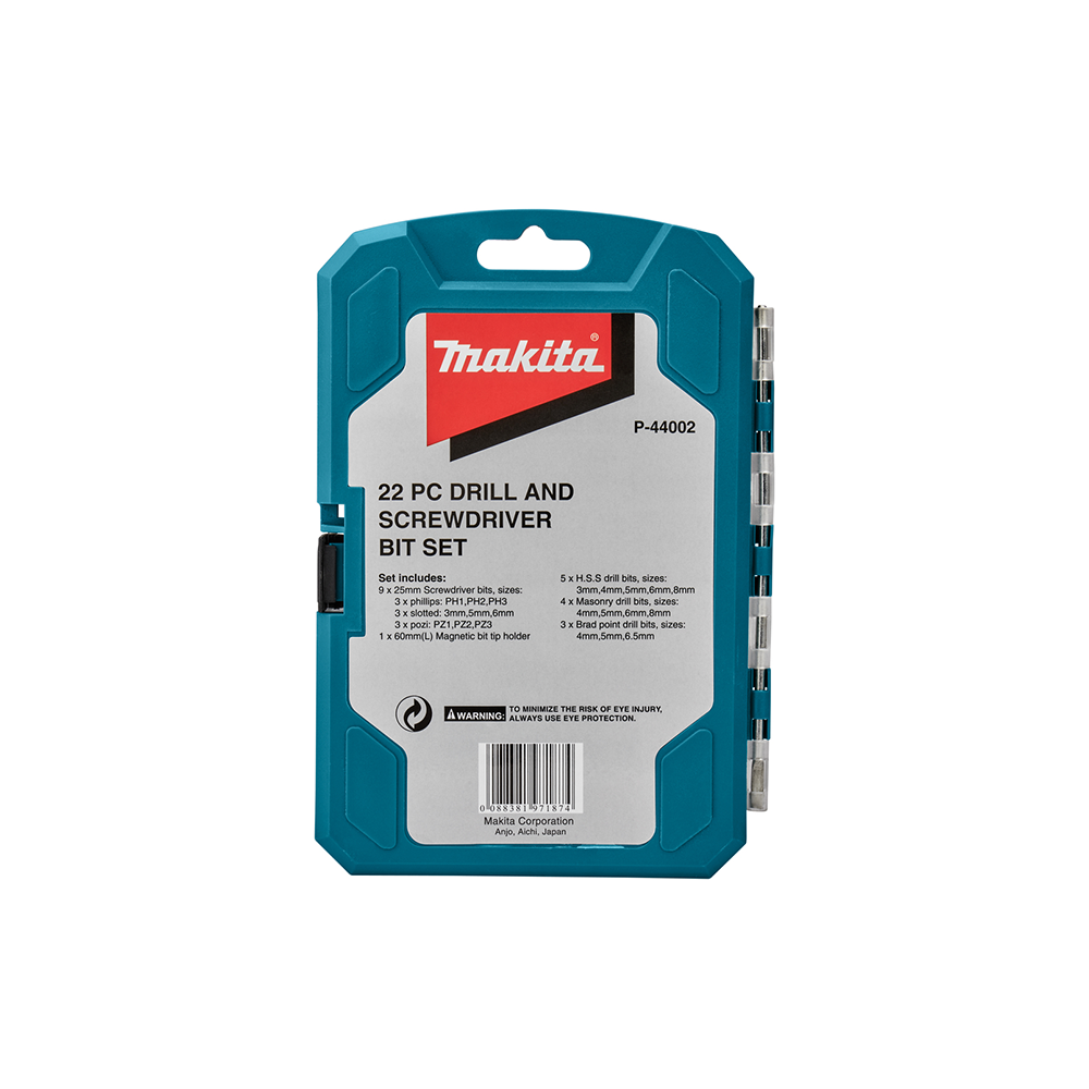 Coffret 22 embouts de percage vissage avec porte embout Makita p 44002