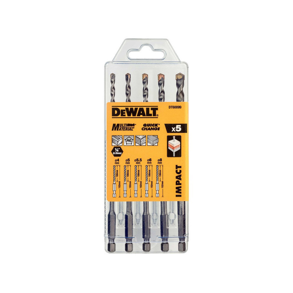 Foret multi materiaux 5 pcs Dewalt DT60099 qz