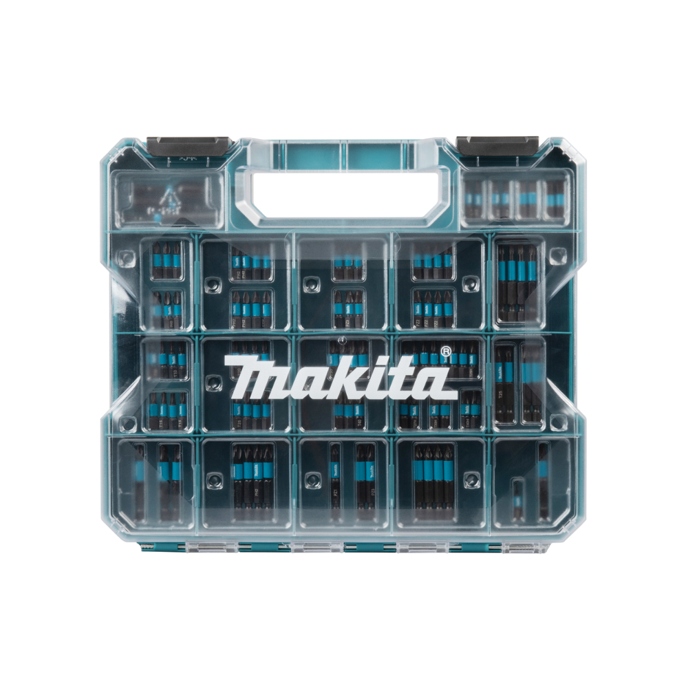 Coffret embouts 100 pcs compartiments rangement Makita E24826