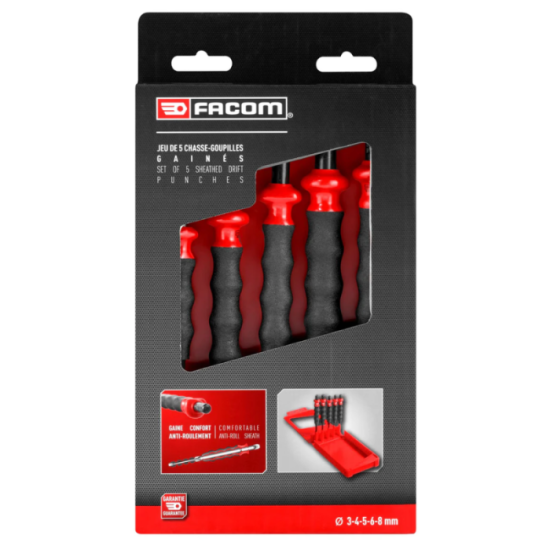 Jeu de 5 chasse goupilles gaines Facom 249GPB