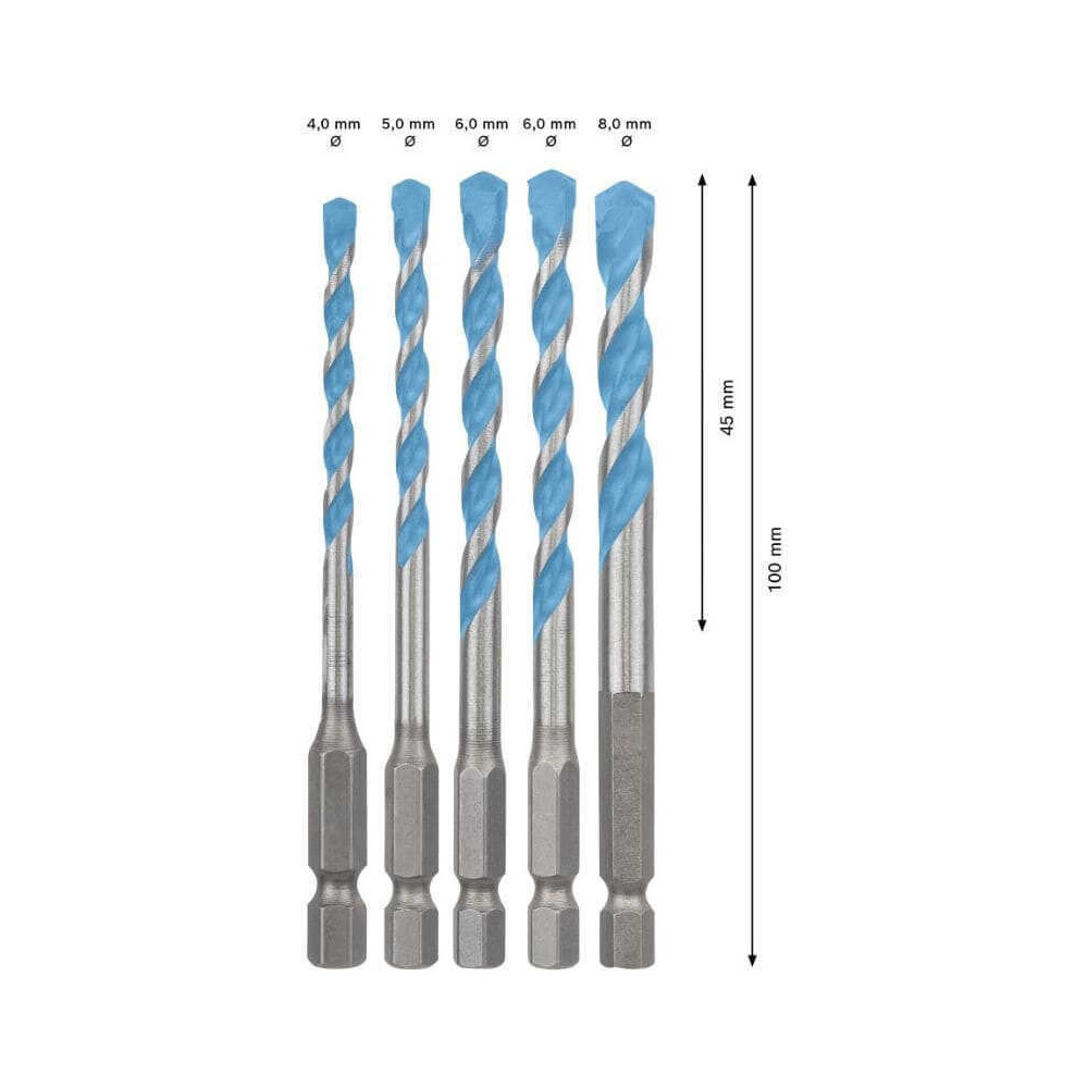 Coffret de 5 forets Bosch 2608900585