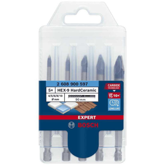 Kit de forets expert hex 9 Bosch 2608900597