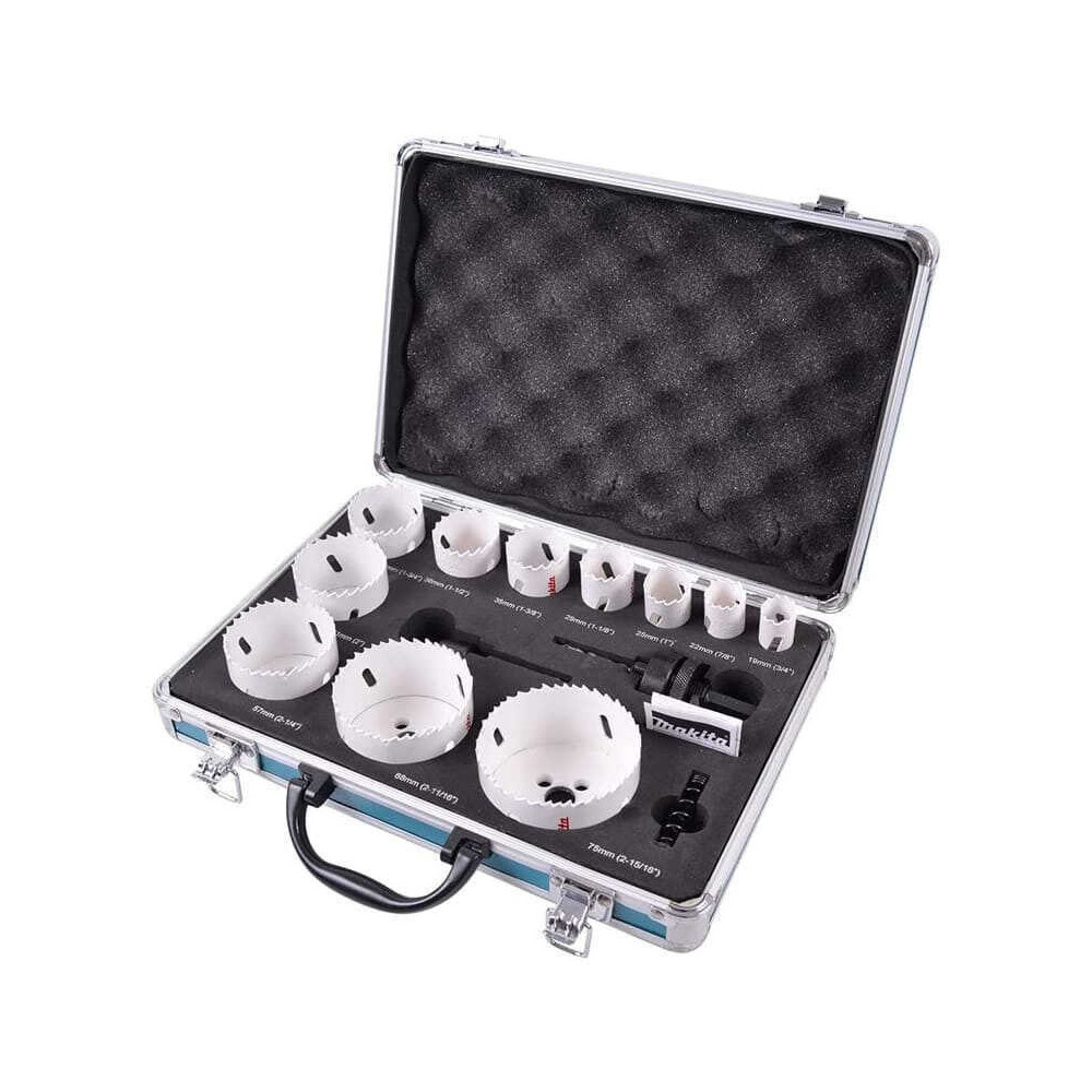 Coffret de scie cloche bois et metal 14 pcs Makita d 47298