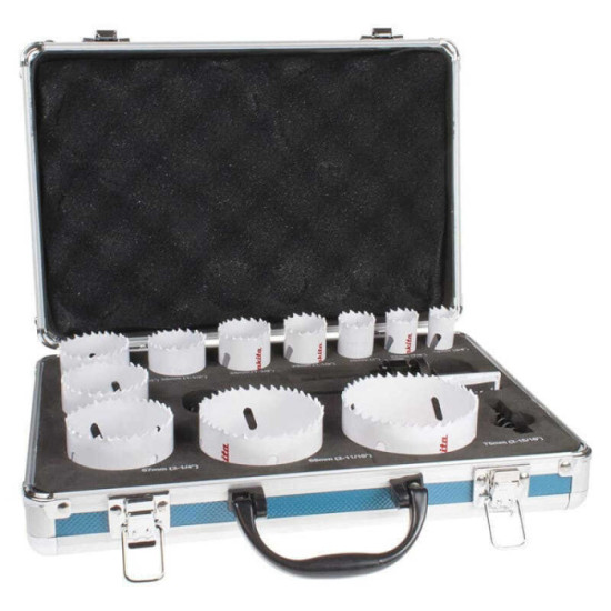 Coffret de scie cloche bois et metal 14 pcs Makita d 47298