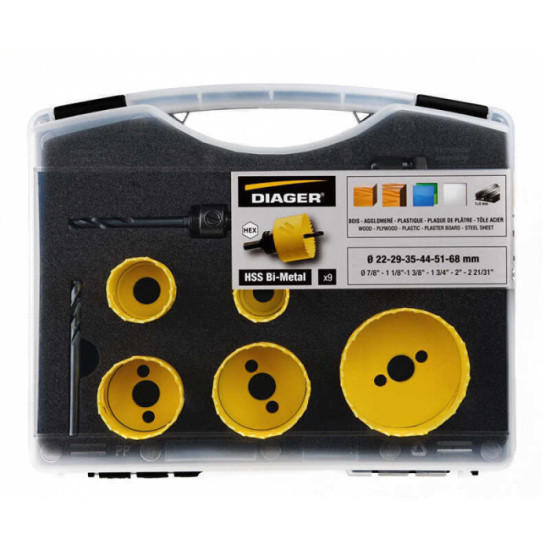 Coffret de scie trepan 12 pcs diager 651C