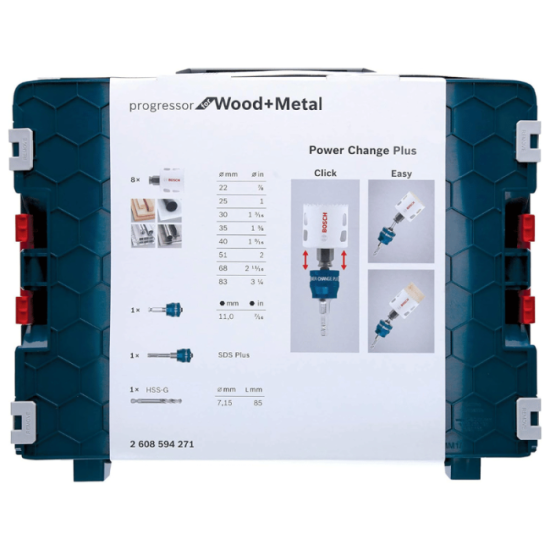 Coffret 8 trepans bois metal 22 83MM en l boxx Bosch 2608594271