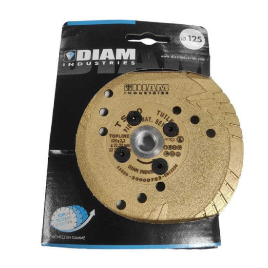 Disque diamant avec flasque deportee 125MM diam industries TS8012522FD