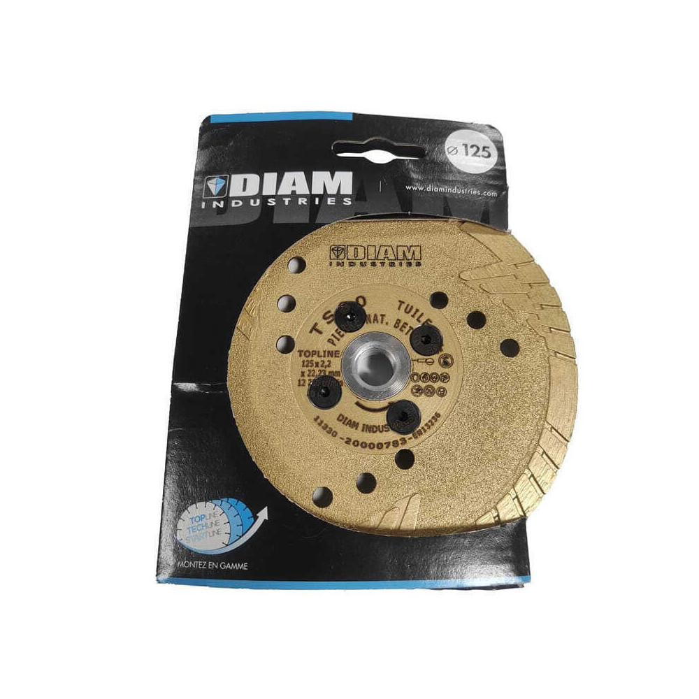 Disque diamant avec flasque deportee 125MM diam industries TS8012522FD