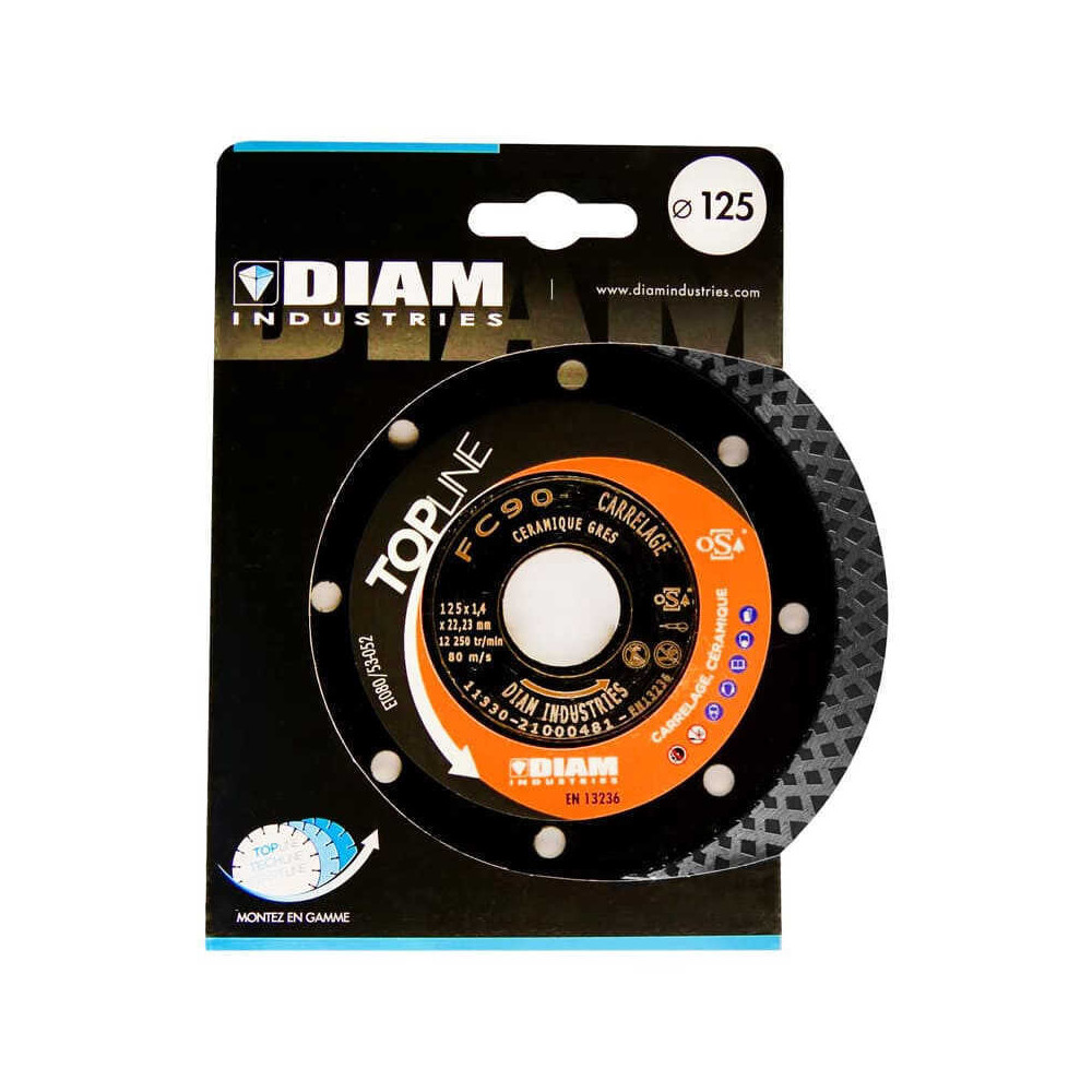 Disque diamant 125 mm diam industries FC90125 22
