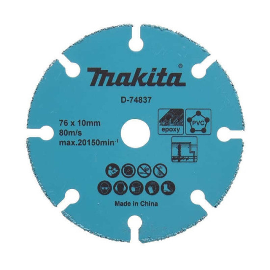 Disque diamant carbure o 76 mm pour meuleuse compacte Makita d 74837