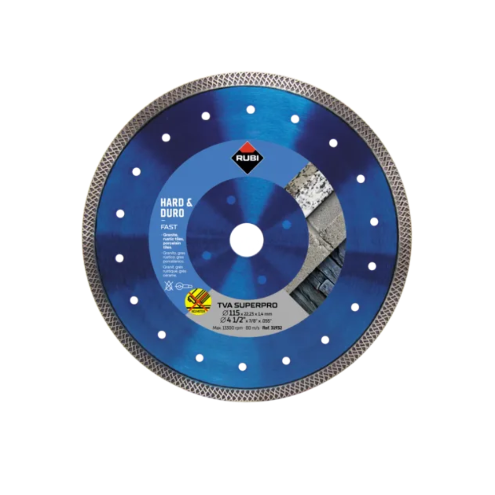 Disque diamant materiaux durs O180X222 turbo viper tva Rubi 31934