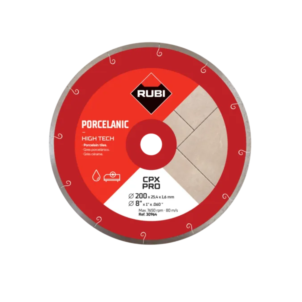 Disque diamant gres porcelaine O250X254 jslot cpx Rubi 30962