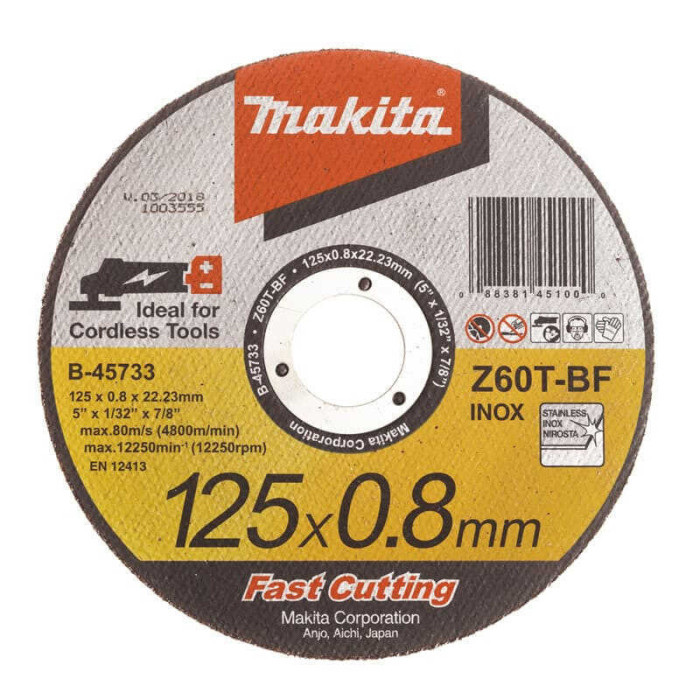 Disque meuleuse 125MM metal inox Makita b 45733