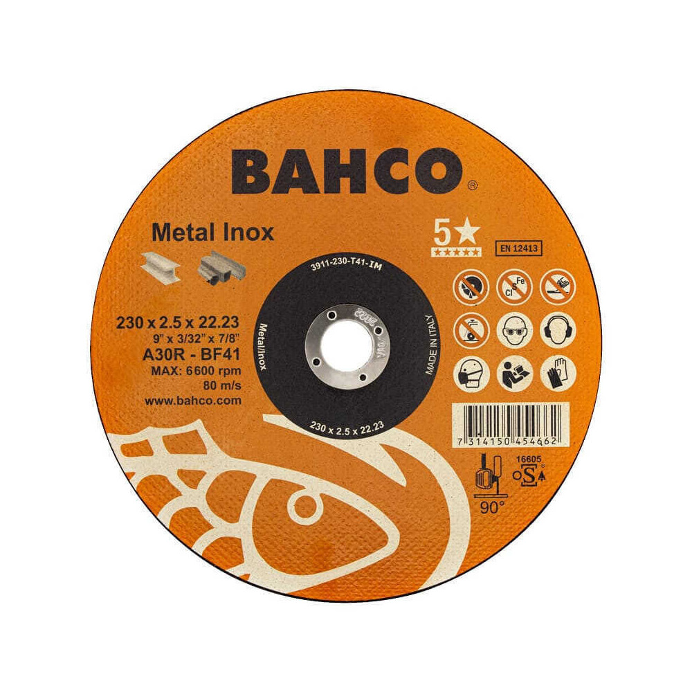 Disque a tronconner 230 mm acier metal Bahco 3911 230 T41 im