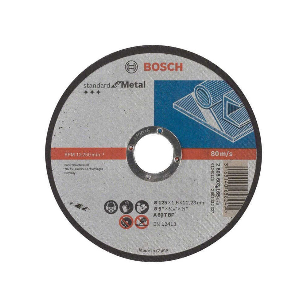 Disque a tronconner 125X16 mm pour metal Bosch 2608603165