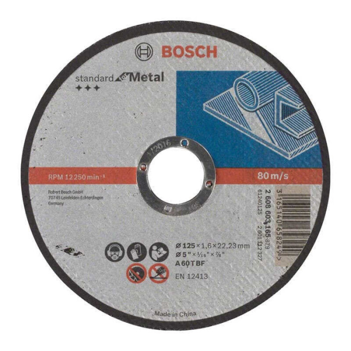 Disque a tronconner 125X16 mm pour metal Bosch 2608603165