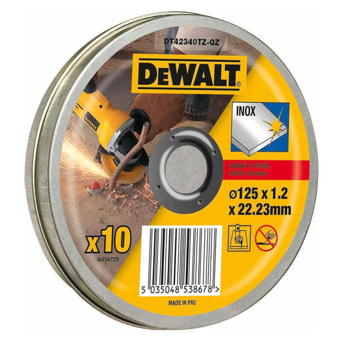 Boite de disques a tronconner pour le metal O125 x 12 mm Dewalt DT42340TZ