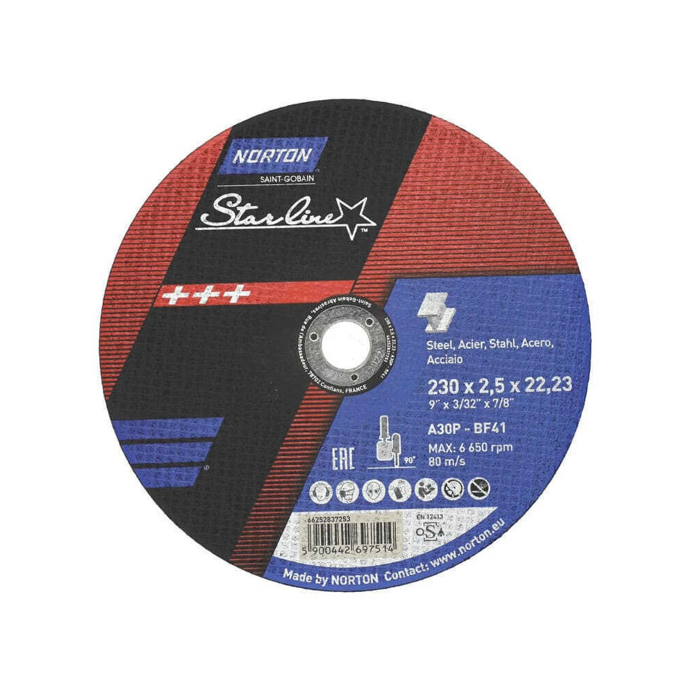 Disque a tronconner starline 230MM acier et inox norton 66252837253