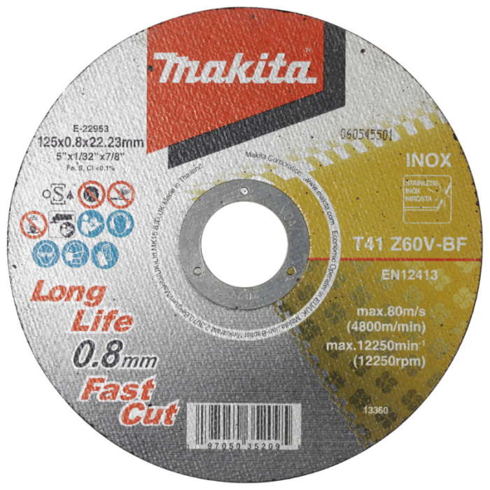 Disque a tronconner O125MM metal et inox Makita e 22953