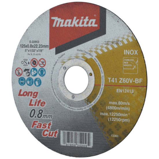 Disque a tronconner O125MM metal et inox Makita e 22953