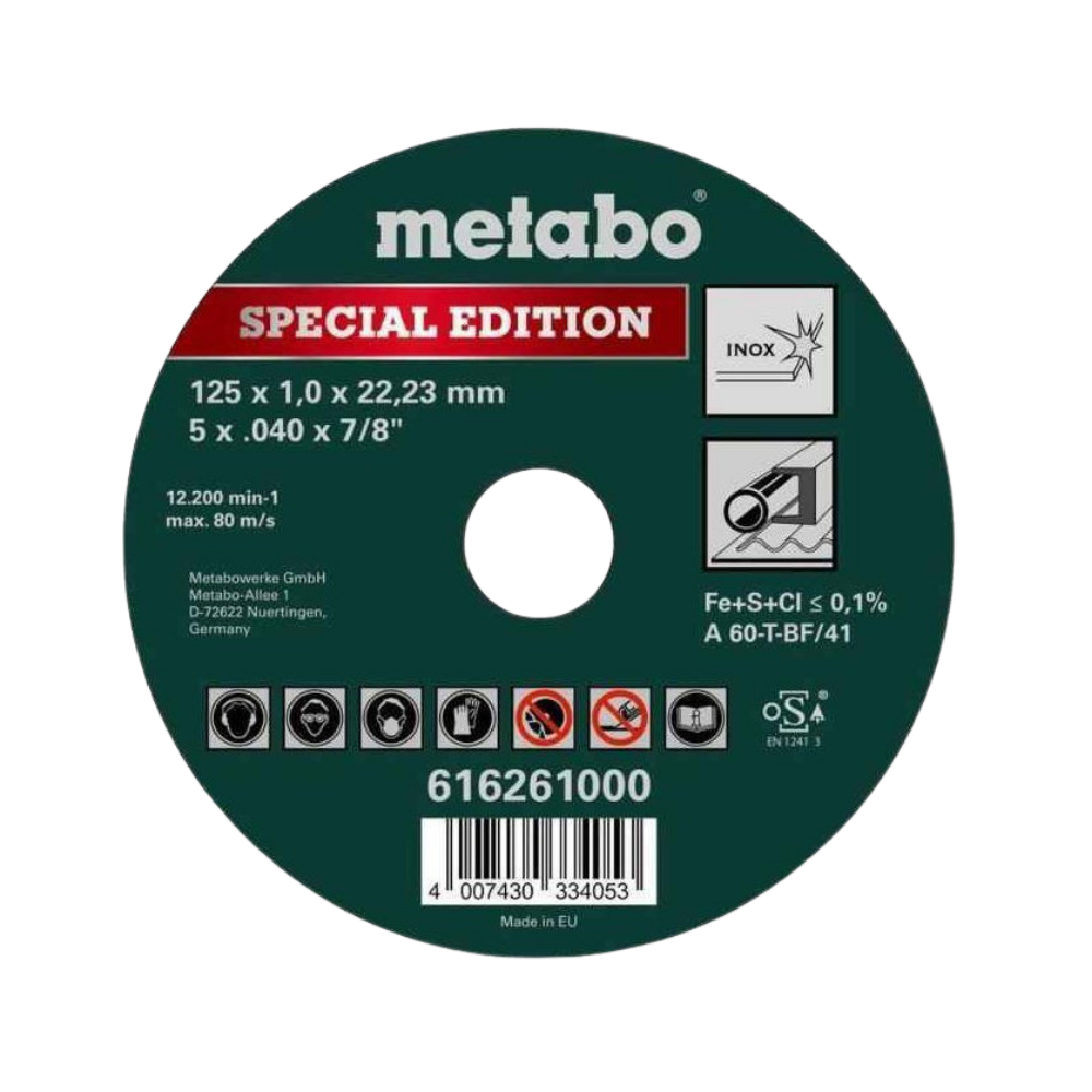 Lot de 25 disques a tronconner 125 mm Metabo 616261000