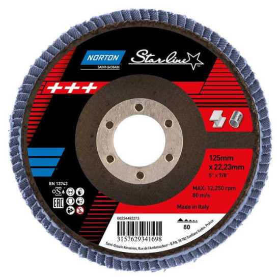 Disque a lamelles plat starline 125 mm R842 GR80 eu norton 69957399980